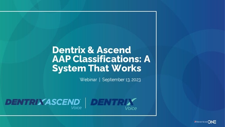 Webinar – AAP Classifications: A System That Works | Henry Schein One